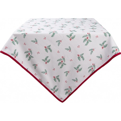 Clayre & Eef Čtvercový stolní ubrus Holly Christmas M 150x150 cm