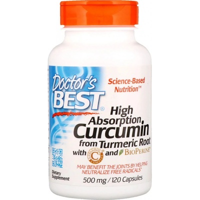 Doctor's Best High Absorption Curcumin C3 Complex + Bioperine 500 mg 120 kapslí