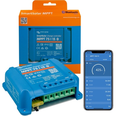 Victron Energy SmartSolar 75/15 - 75V, 15A, BT, MPPT SCC075015060R – Hledejceny.cz
