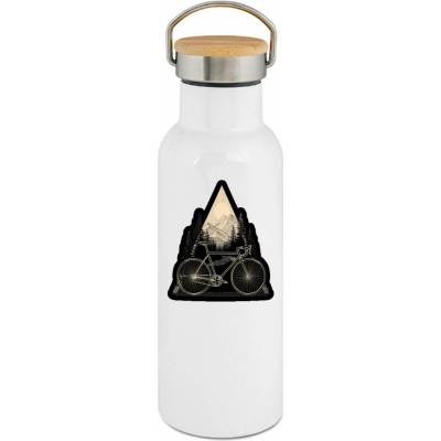 123TRIKO termoska Cyklistika v horách, přírodní potisk 500 ml