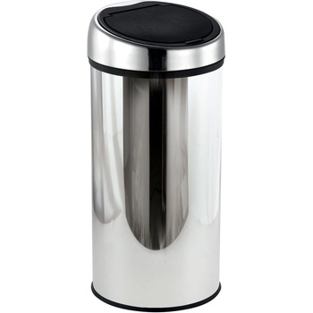 MSV Стоманено кошче за боклук отваряне с докосване в блестящо сребрист цвят 30 l - MSV (100930)