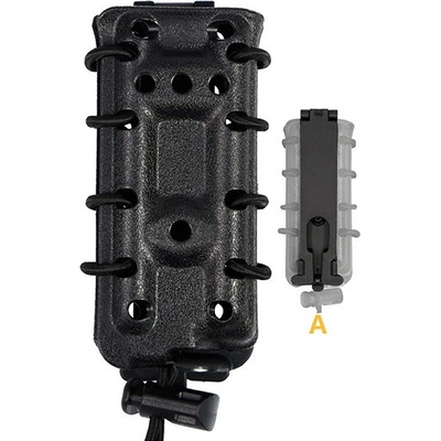 Wosport Plastová Molle na 9mm pistolové zásobníky černá