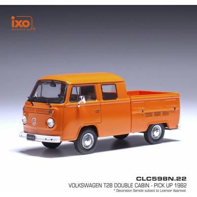 IXO Volkswagen T2B Double Cabin Pick Up 1982 Oranžová 1:43