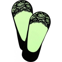 Čipkované skryté ponožky do baleríniek WS911 2páry čierna