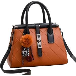 CHARON Дамска Чанта Charon Scheena, Кафява, Различни цветове (KZ210151-BROWN)