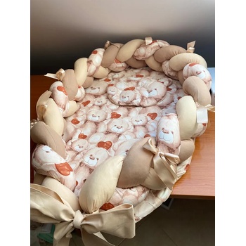 Image 1 of Niki' s Dreams Бебешко гнездо 3в1 Мечета с кафяви сърца (140020-0)