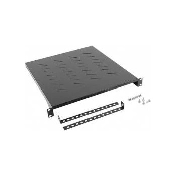 Lanberg Фиксиран рафт Lanberg, 1U, 483 x 500 mm, 19, Черен