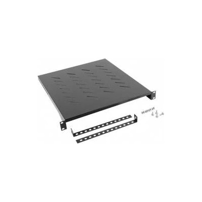 Lanberg Фиксиран рафт Lanberg, 1U, 483 x 500 mm, 19, Черен