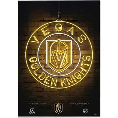 Mustang Plagát Vegas Golden Knights NHL Neon 12" x 16"
