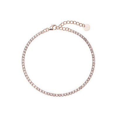 Evolution Group Jemný pozlacený tenisový náramek 13095.1 Rose Gold