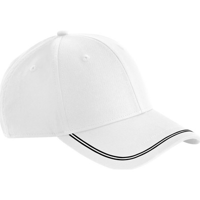 Beechfield K Match Day B 166R 6 panelová COT53166R91099 white/black Bílá/černá