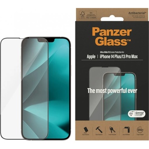 Panzer Стъклен протектор PanzerGlass за Apple iPhone 14 Plus/ 13 Pro Max, UWF, Antibacterial - Черен