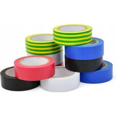 Geko Farebná izolačná páska 19 mm x 0,13 mm x 5 m sada 10 ks