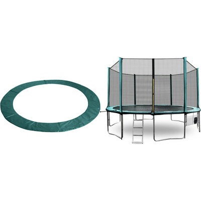 Aga kryt pružin na trampolínu Exclusive s vnitřní síti 430 cm tmavě zelená – Hledejceny.cz