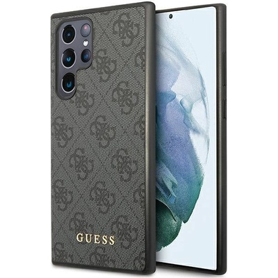 GUESS Кейс Guess GUHCS23LG4GFGR за Samsung Galaxy S23 Ultra, сив / сив, твърд, 4G Metal Gold Logo (GUE002643-0)