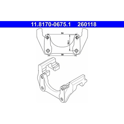 Držiak brzdového strmeňa ATE 11.8170-0675.1 (11817006751)