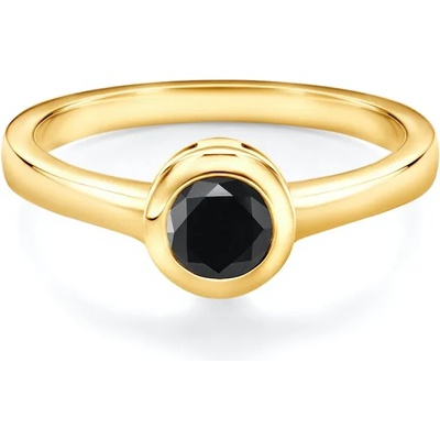 SAVICKI Годежен пръстен savicki: злато, черен диамант