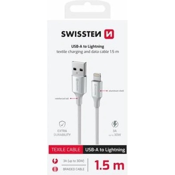 Swissten 71523310 USB / Lightning, 1,5m, bílý