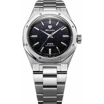 Nivada Grenchen F77 SST Dark Blue Aventurine MK2 Stainless Steel Bracelet