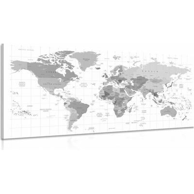 Obraz šedá mapa na bielom pozadí
