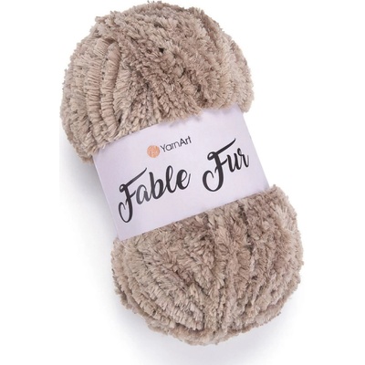 Pletací příze YarnArt FABLE FUR 968 béžová, efektní, 100g/100m