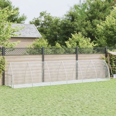 vidaXL 9799.3281529 Králíkárna pozinkovaná ocel stříbrná 600 x 105 x 120 cm