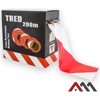 Image 1 of Сигнална червено-бяла лента 200 м - полиетилен (590286 red/white)
