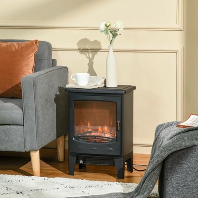 Homcom Volně stojící elektrický krb 900/1800 W černý