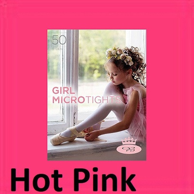 Dievčenské pančuchy Girl Micro 50 den Hot Pink sýtoružová
