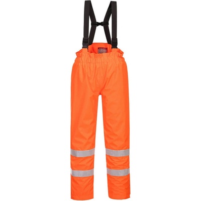 Portwest nohavice Bizflame Rain Hi Vis Antistatic FR S781 s laclem zateplené reflexní oranžová