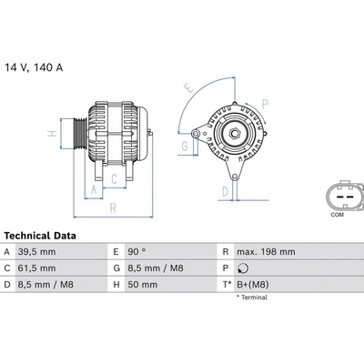 Alternátor BOSCH 0 986 084 350