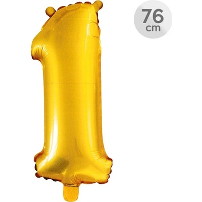 Narodeninový balón: Zlatý číslo 1 76 cm