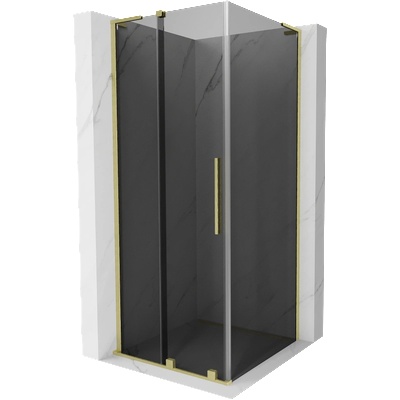 Mexen Velar L плъзгаща се душ кабина 120 x 120 см, графит, златно четкано - 871-120-120-43-55 (871-120-120-43-55)