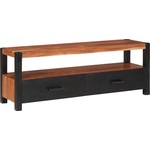 vidaXL Медийно шкафче Кафяво 110 x 30 x 40 cm Солидно акациево дърво (4104009)