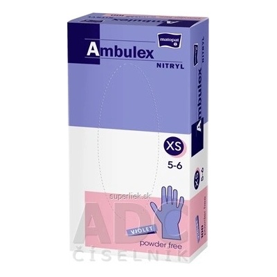 Ambulex NITRYL nitrilové nesterilné nepudrované fialové 100 ks