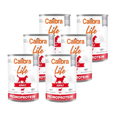 Calibra Dog Life Adult Beef с моркови 6x400г