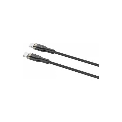 Fixed USB-C/USB-C with PD support, 1.2 m, USB 2.0, 100 W, black