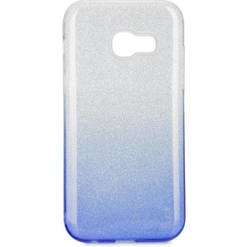 Forcell Блестящ Силиконов Калъф за SAMSUNG A3 2017, FORCELL Shining Case, Сребро/Син (5901737889522)