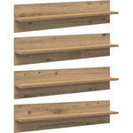 vidaXL Стени за рафтове 4 бр. Дъб 80 x 11, 5 x 18 см (886231)