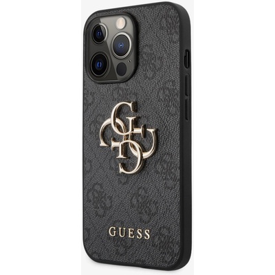 PU 4G Метално лого заден капак за iPhone 13 Pro Max Grey Guess | Lilav | ЖЕНИ | UNI