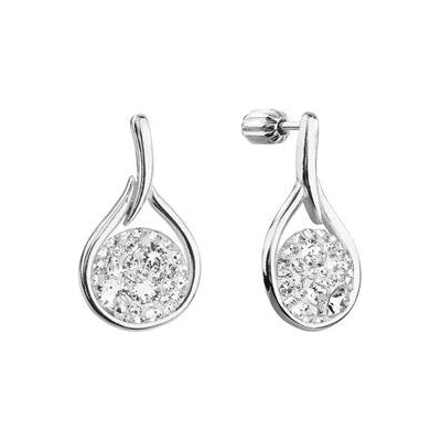 Pavona stříbrné visací kapky se Swarovski krystaly 31305.1 Crystal