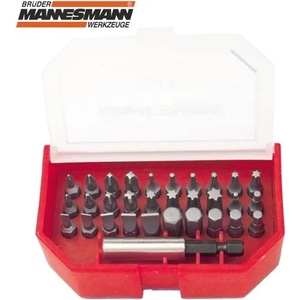 Brüder Mannesmann Комплект професионални накрайници за отвертка, 31 бр. / mannesmann 20431 / (m 20431)