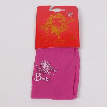 Image 1 of Детски чорапогащник в цикламено с апликация - момиче