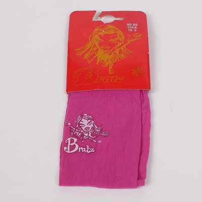 Детски чорапогащник в цикламено с апликация - момиче