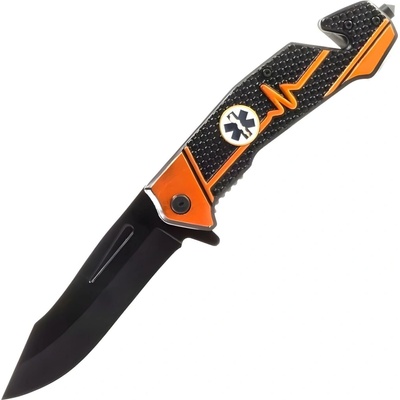 IZMAEL Outdoorový skládací ME 39064 Černá/Oranžová 9 cm