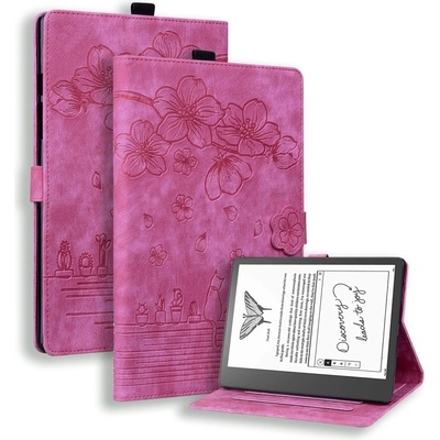 Protemio ART FLOWER Zaklápacie puzdro Amazon Kindle Scribe 2022 75663 ružové
