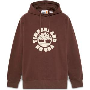 Timberland Мъжки суичър Timberland Holiday Graphic Hoodie - Chocolate Brown - размер XL (017-4091-0314)