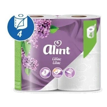 Alint Тоалетна хартия Alint с аромат на люляк, 3 слоя, 4 ролки (5944570021940)