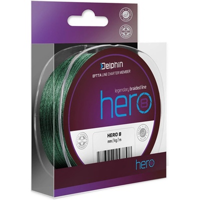 Delphin šnúra Hero 8 Zelená 1000m 0,20mm 14,1kg