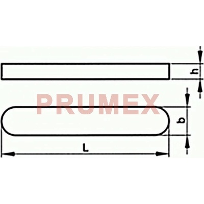 Pero těsné DIN 6885 A 12x8x50 – Zboží Mobilmania
